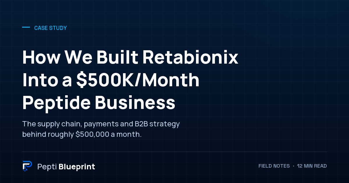 How we built Retabionix into a $500K a month peptide business.