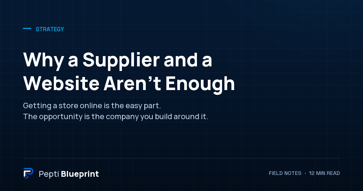 Why a supplier and a website aren&rsquo;t enough to build a peptide business.